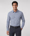 A man wearing the Everywear Shirt Standard Length in Micro Check with a classic fit.