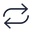 Two-way arrows icon for free size exchanges