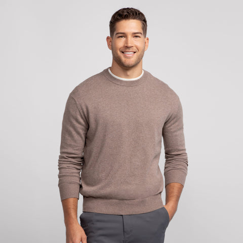 The Anytime Crewneck 3-Pack displaying three sweater options