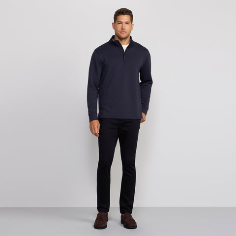 Back view of the Sandwash Quarter-Zip in Deep Blue showing fit