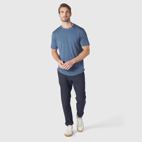 A man wearing the Anytime Tee in Bering Sea
