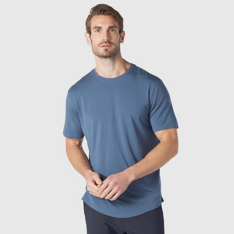 The Anytime Tee in Bering Sea, product image.