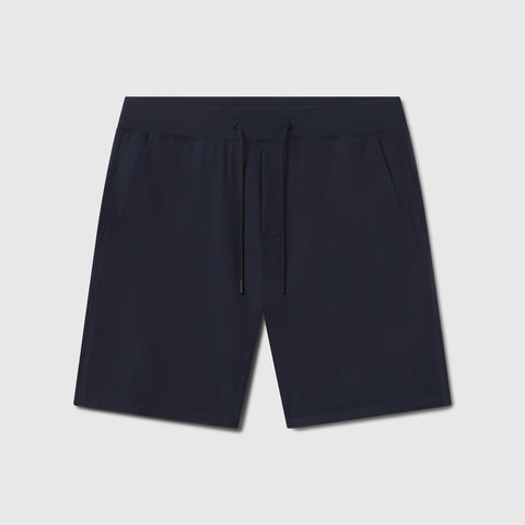 The Atlas Short 8 inch in Navy Blue on a white background