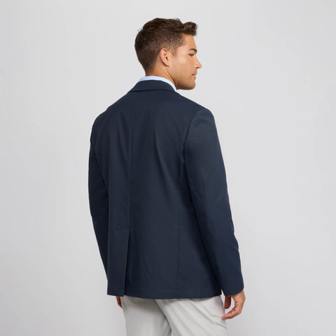Back view of the Jetsetter Blazer in Deep Blue