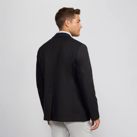 Back view of the Jetsetter Blazer True Black showing fit