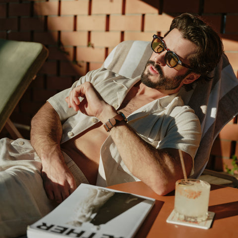 The Getaway Linen Shirt in Canvas on a neutral background