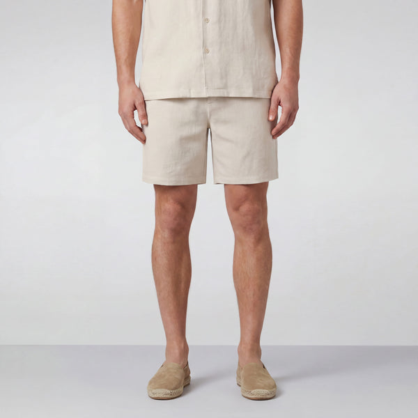 The Getaway Linen Kit linen short in Canvas.