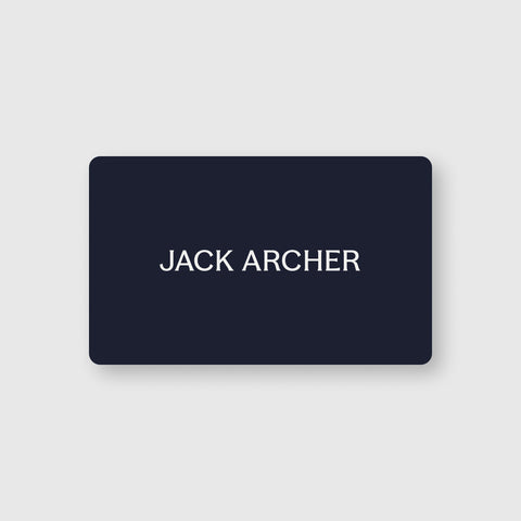 The Jack Archer Digital Gift Card, front design view.