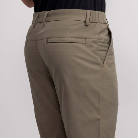 Back view of the Jetsetter Tech Pant Classic Fit in Olive Green showing pocket detail
