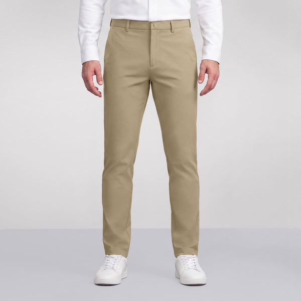 The Jetsetter Tech Pant in True Khaki, front view