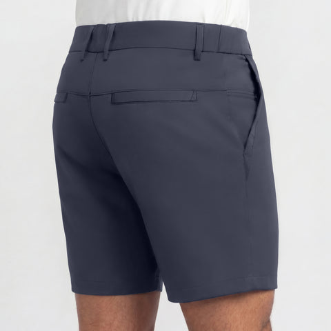 Back view of the Jetsetter Tech Short 7" in Deep Blue