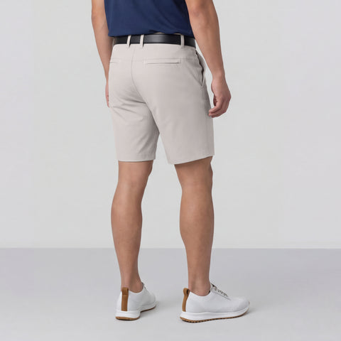 The Jetsetter Tech Short 7" in Sand Stone in a lifestyle shot