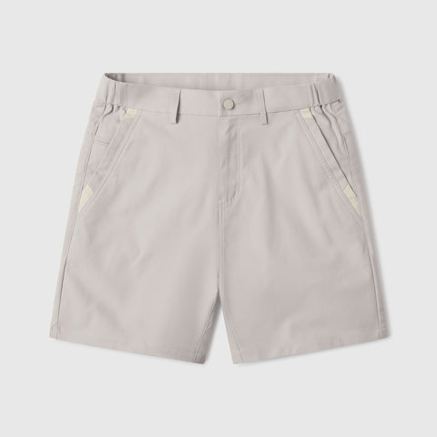 The Jetsetter Tech Short 7" in Sand Stone on a neutral background