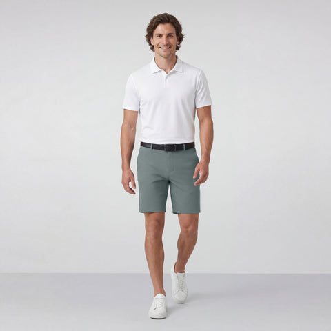Additional view of the Jetsetter Tech Short 7 inches in Storm Green