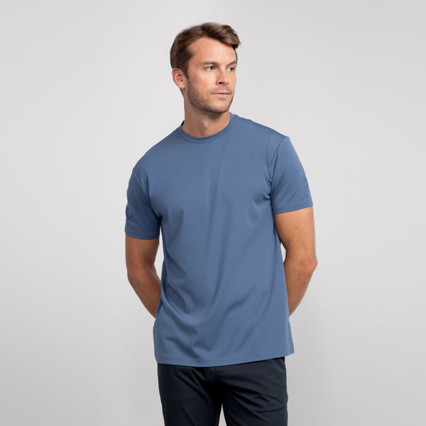 Men's Jetsetter Performance Tee in Bering Sea, front view