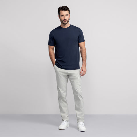 Jetsetter Tee in Deep Blue, full body side view