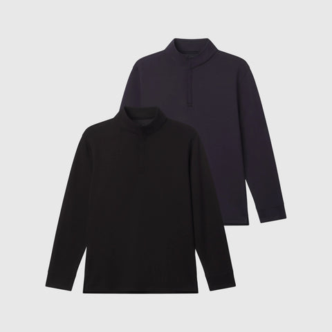 The Sandwash Quarter-Zip Pack, showing two quarter-zips in different colors.