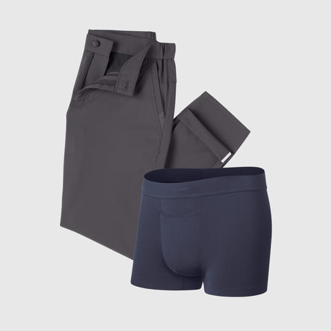 The Essentials Kit: Pant bundle on a neutral background