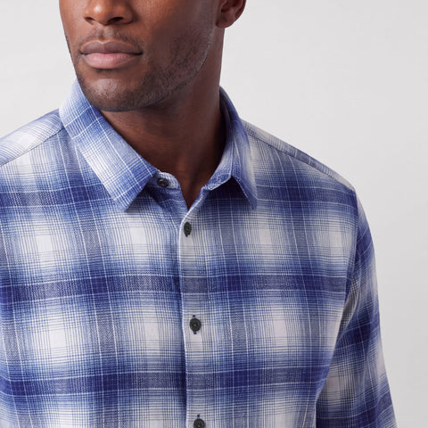 The Anytime Plaid Shirt in Navy Classic Plaid, casual wear shot