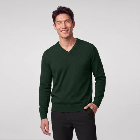 Anytime V-Neck Sweater -- Pine Grove