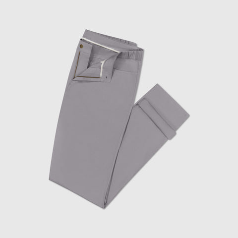The Charter Twill Pant in Granite, laid flat on white