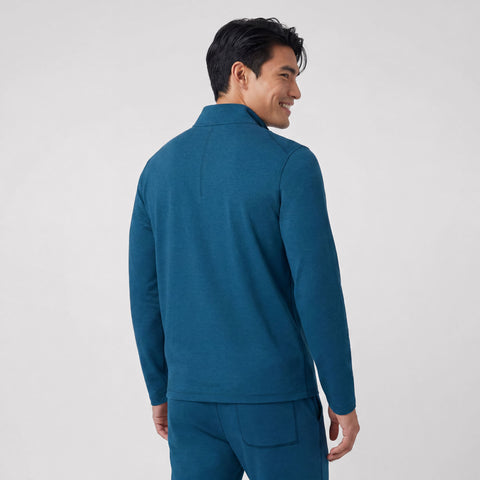 Back view of the Clubhouse Range Quarter-Zip in Pacific Blue