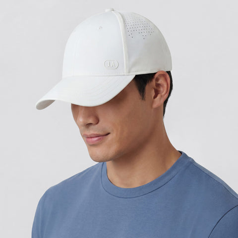Detail view of the Club Performance Hat in White