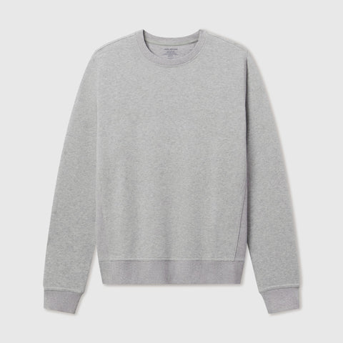 Heather gray crewneck sweatshirt shown flat against a light background.