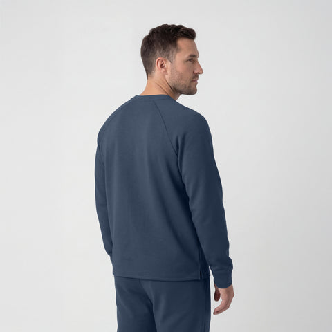 Back view of the Sandwash Crewneck in Tidal Blue