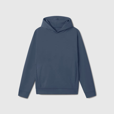 The Sandwash Hoodie Tidal Blue in an additional lifestyle view
