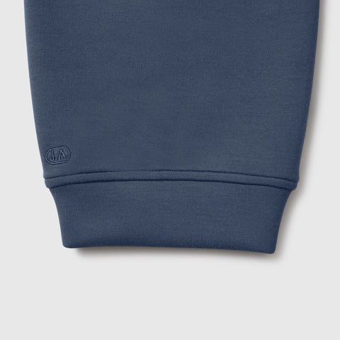 Detail view of the Sandwash Jogger in Tidal Blue fabric