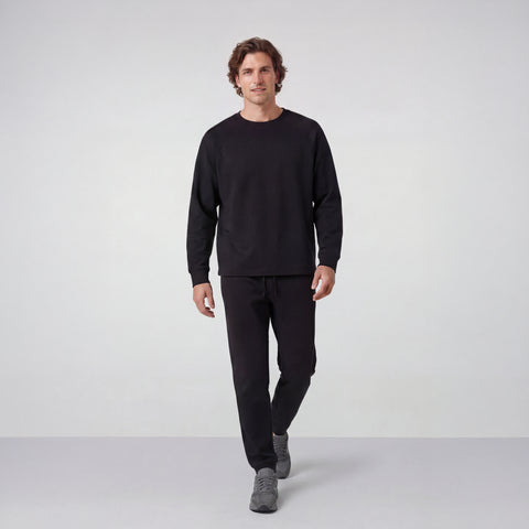 Man modeling the Sandwash Jogger in True Black