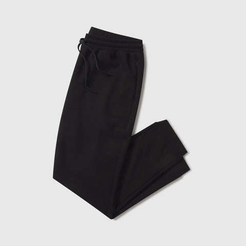 The Sandwash Jogger in True Black folded on light background