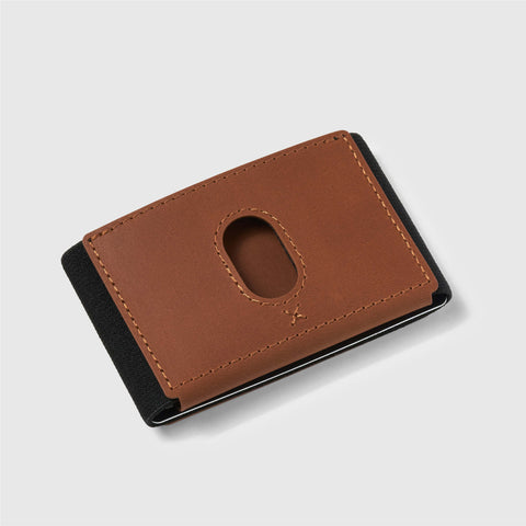 Ridge Biflex wallet in Tobacco Brown, open display view