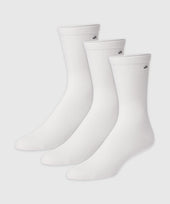White Anytime Socks in premium Pima cotton, breathable and durable.