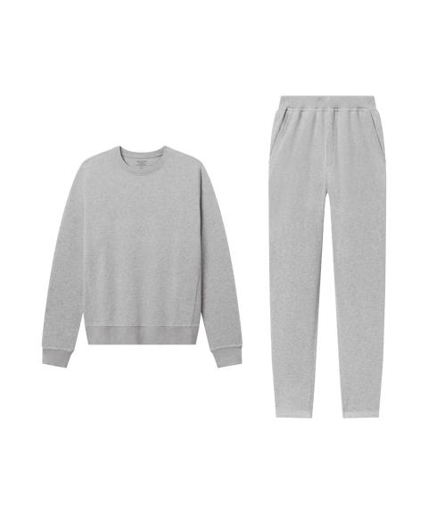 Reset Terry Crew Sweatshirt Heather Gray - Off Duty look