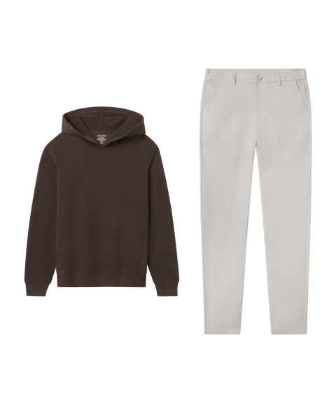 Reset Terry Hooded Sweatshirt Espresso - Weekend look