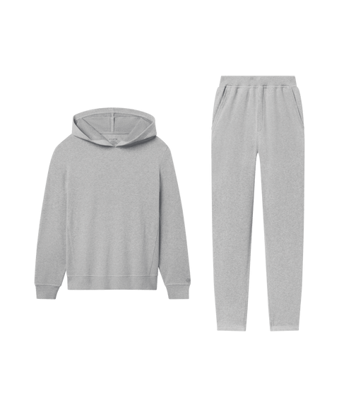 Reset Terry Hooded Sweatshirt Heather Gray - Off Duty look