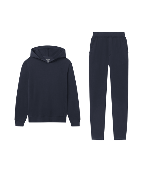 Reset Terry Hooded Sweatshirt Midnight - Off Duty look