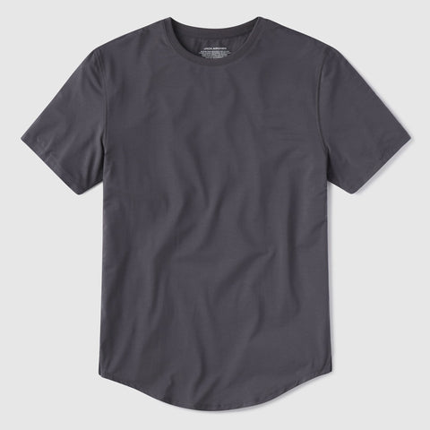 Additional detail of the Anytime Tee Charcoal Gray fabric.